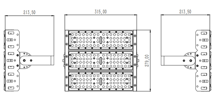 (QDLED-SD-150W)LEDģͶƹߴͼ